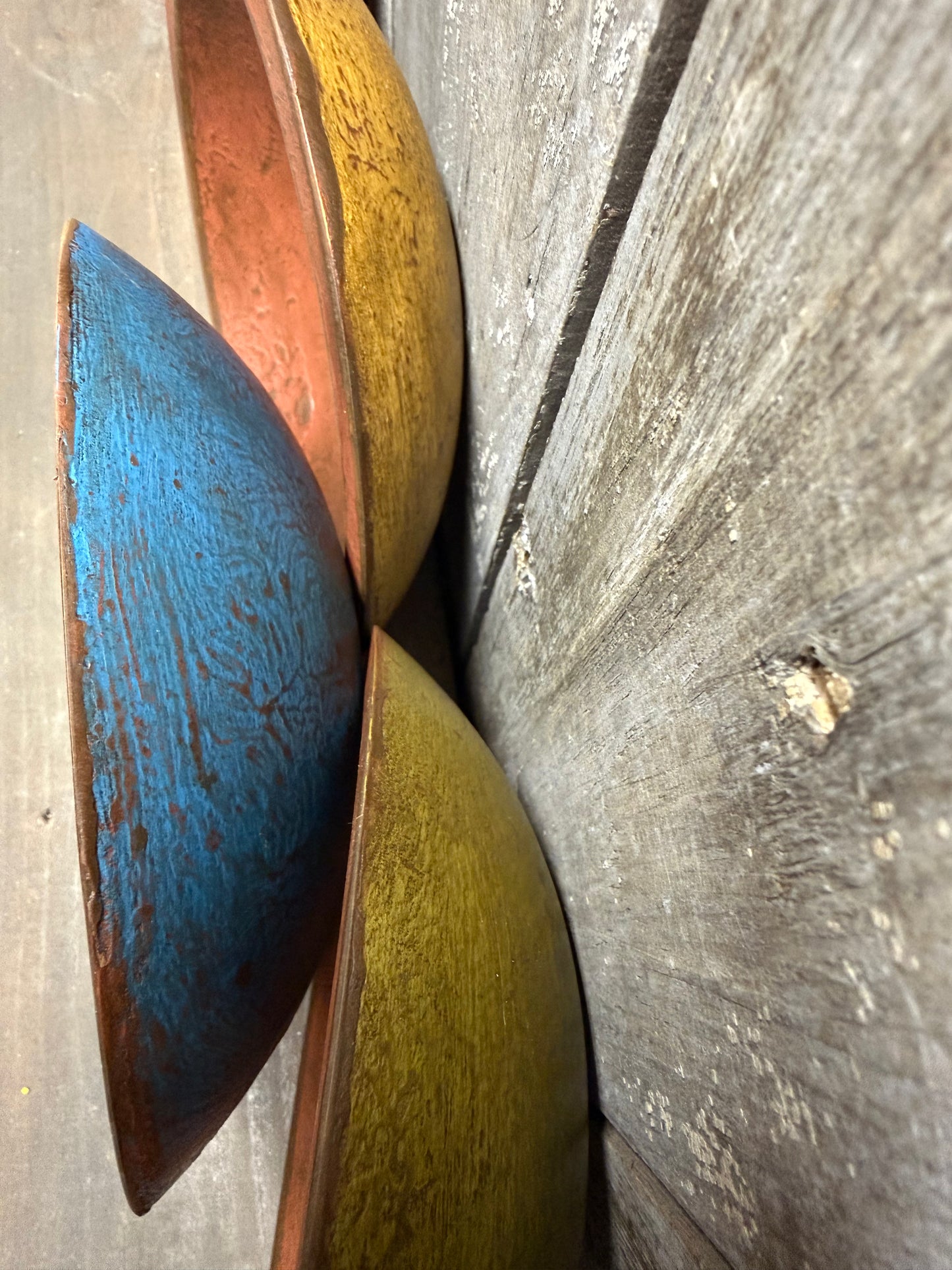 Wooden Bowl, 9" OOA, TEXTURED PAINT