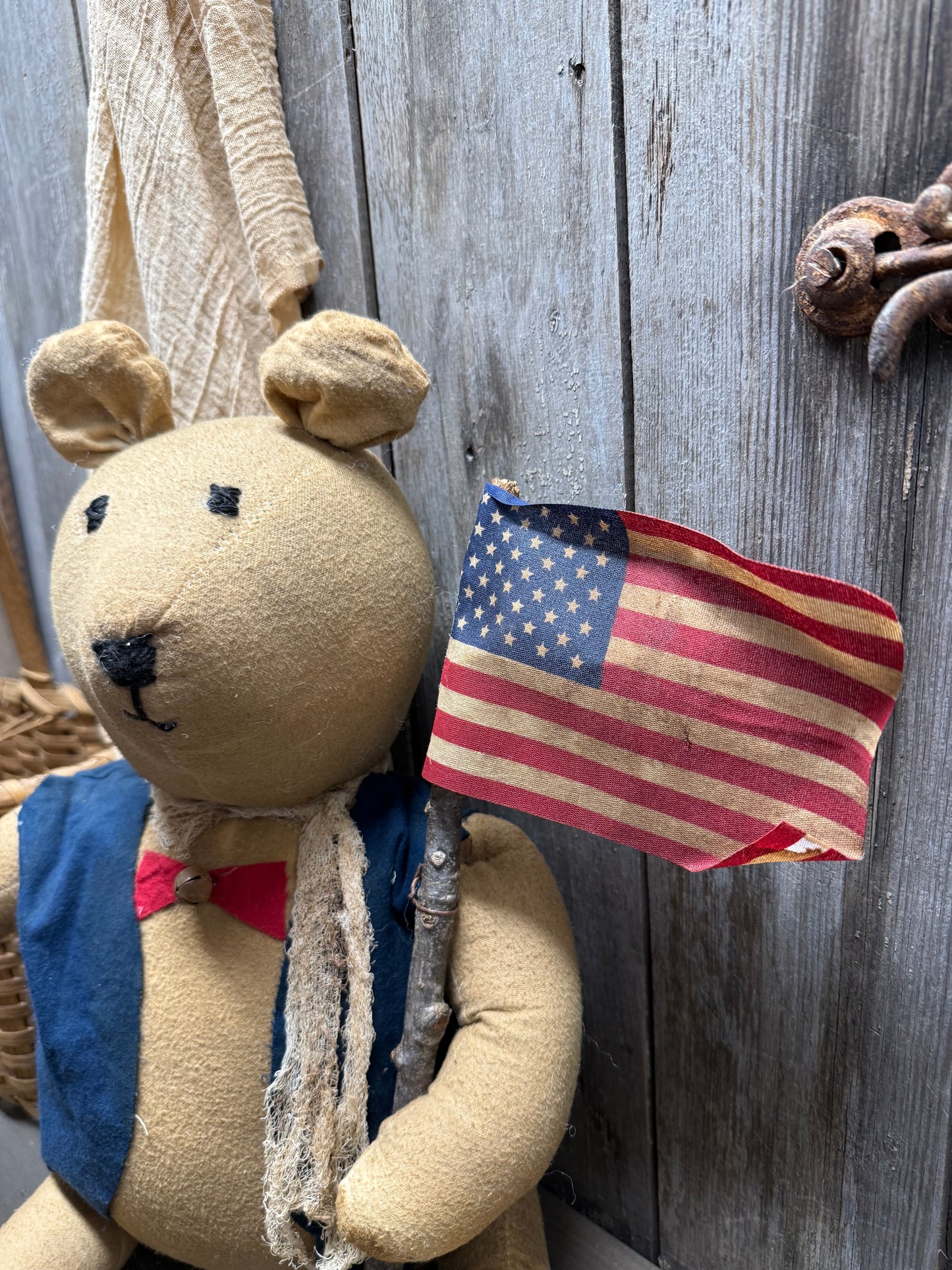 THEODORE, 15”, Bear w/ Flag