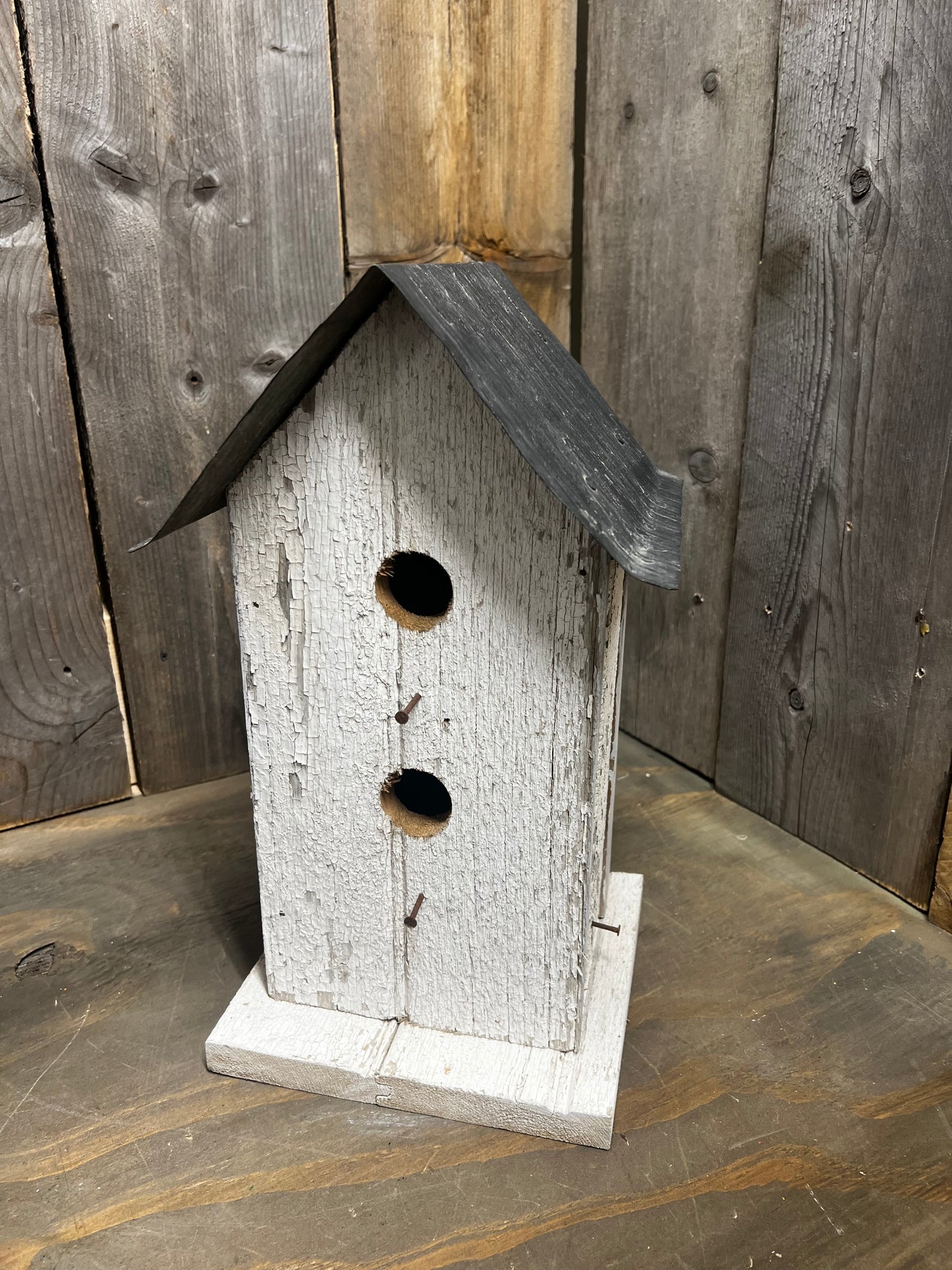 Birdhouse, Reclaimed, 15", DOUBLE DECKER