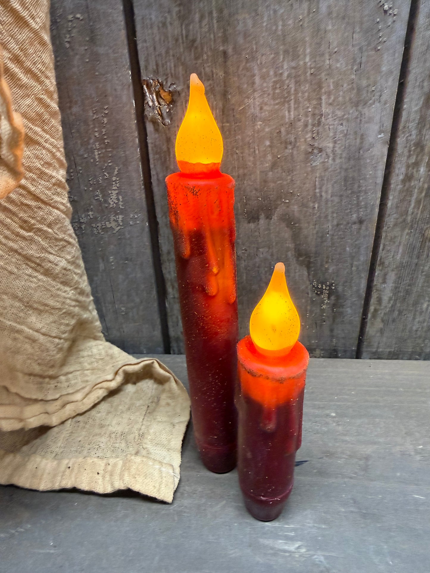 Taper Candle, Wax Dipped, TIMER, PATRIOTIC