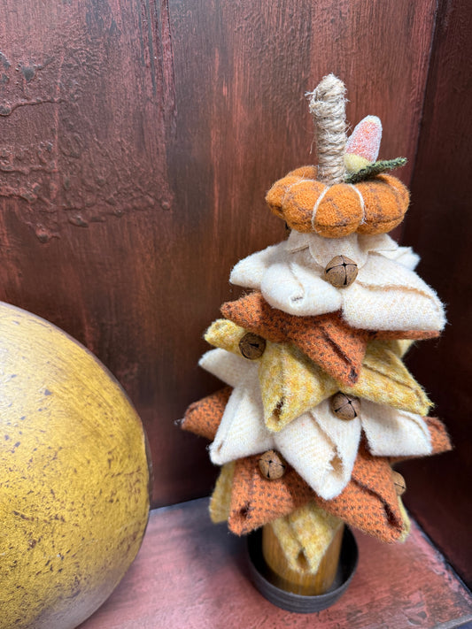 Wool Tree, 12", SHADES OF AUTUMN
