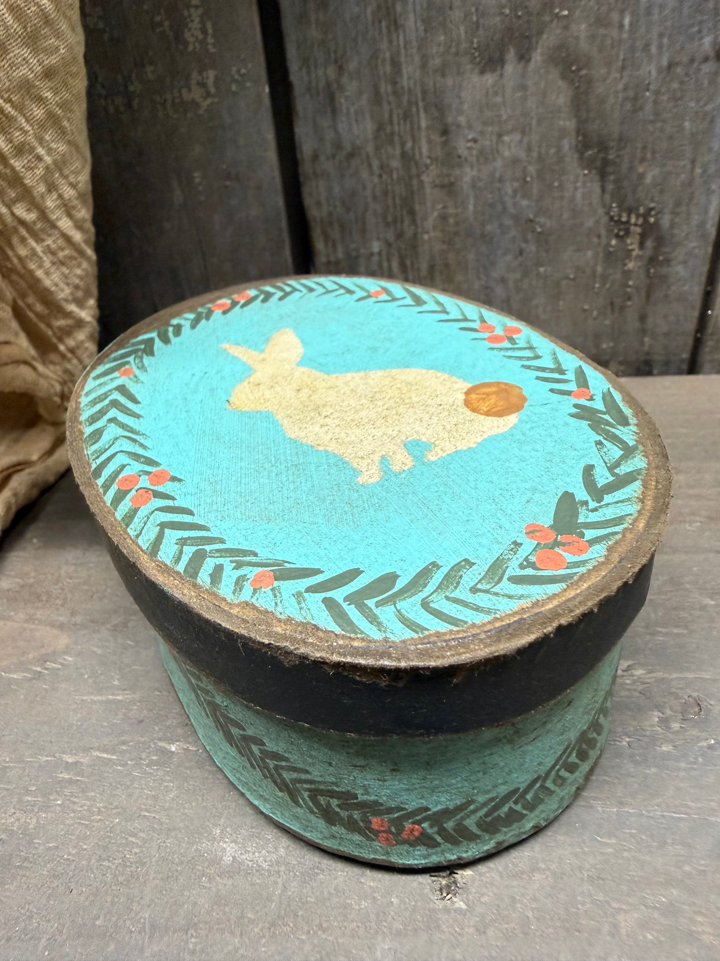 Paper Mache Box, 2 Sizes, WOODLAND RABBIT