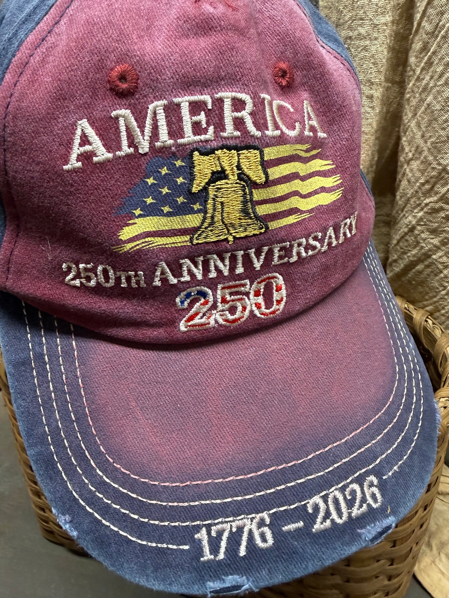 Hat, Distressed, 250 AMERICA
