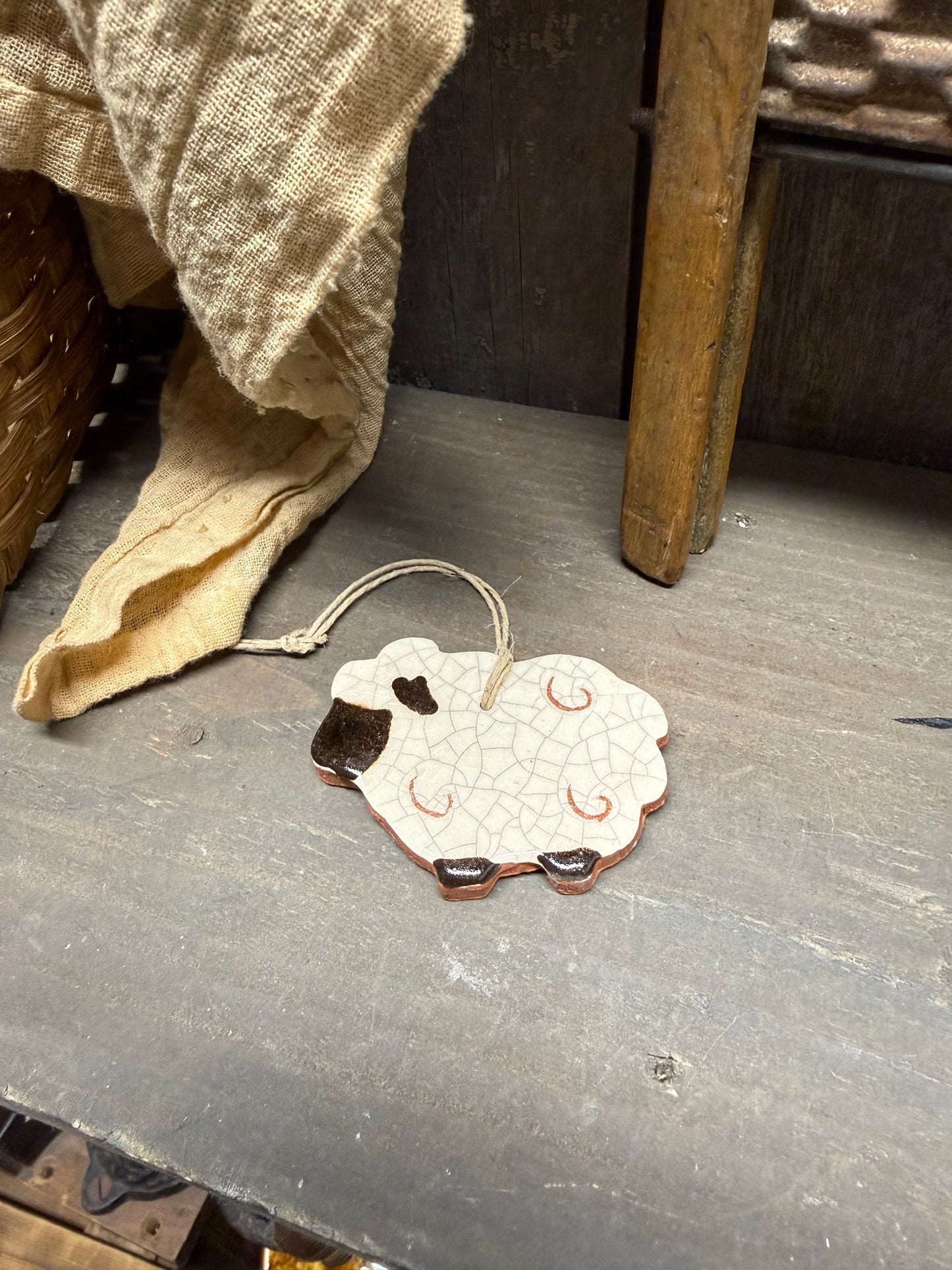 Ornament, Redware, SHEEP