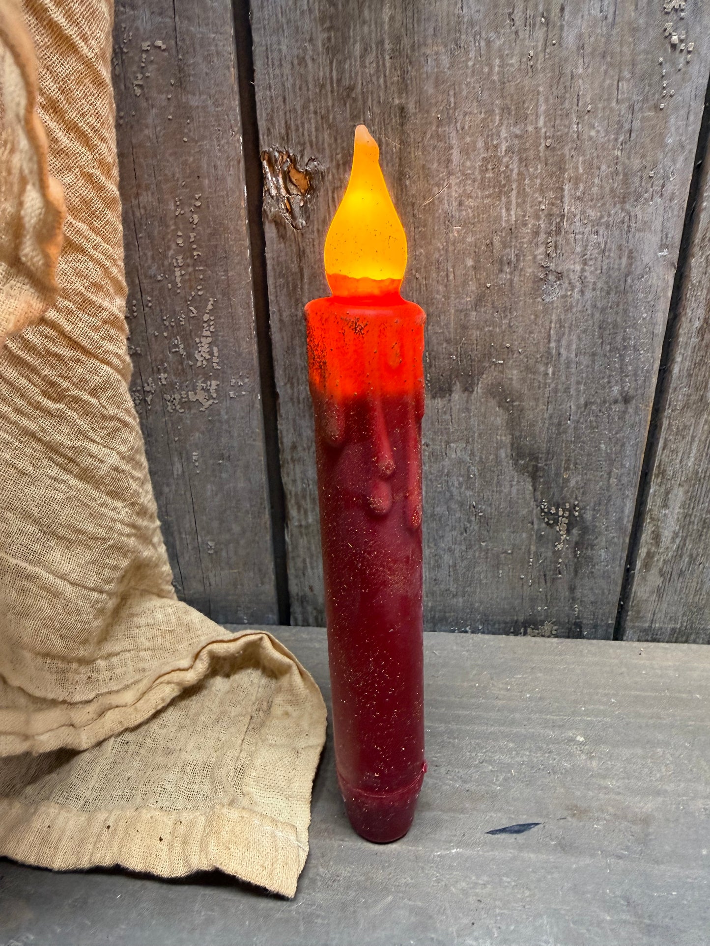 Taper Candle, Wax Dipped, TIMER, PATRIOTIC