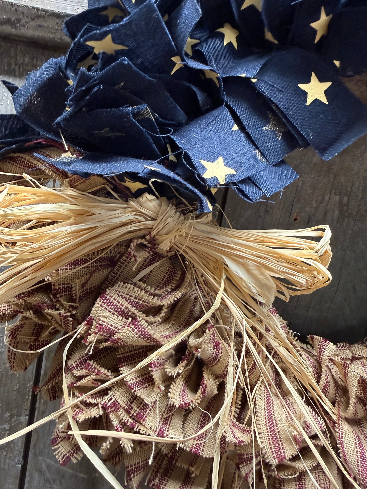 Wreath, 15" Homespun, PATRIOTIC