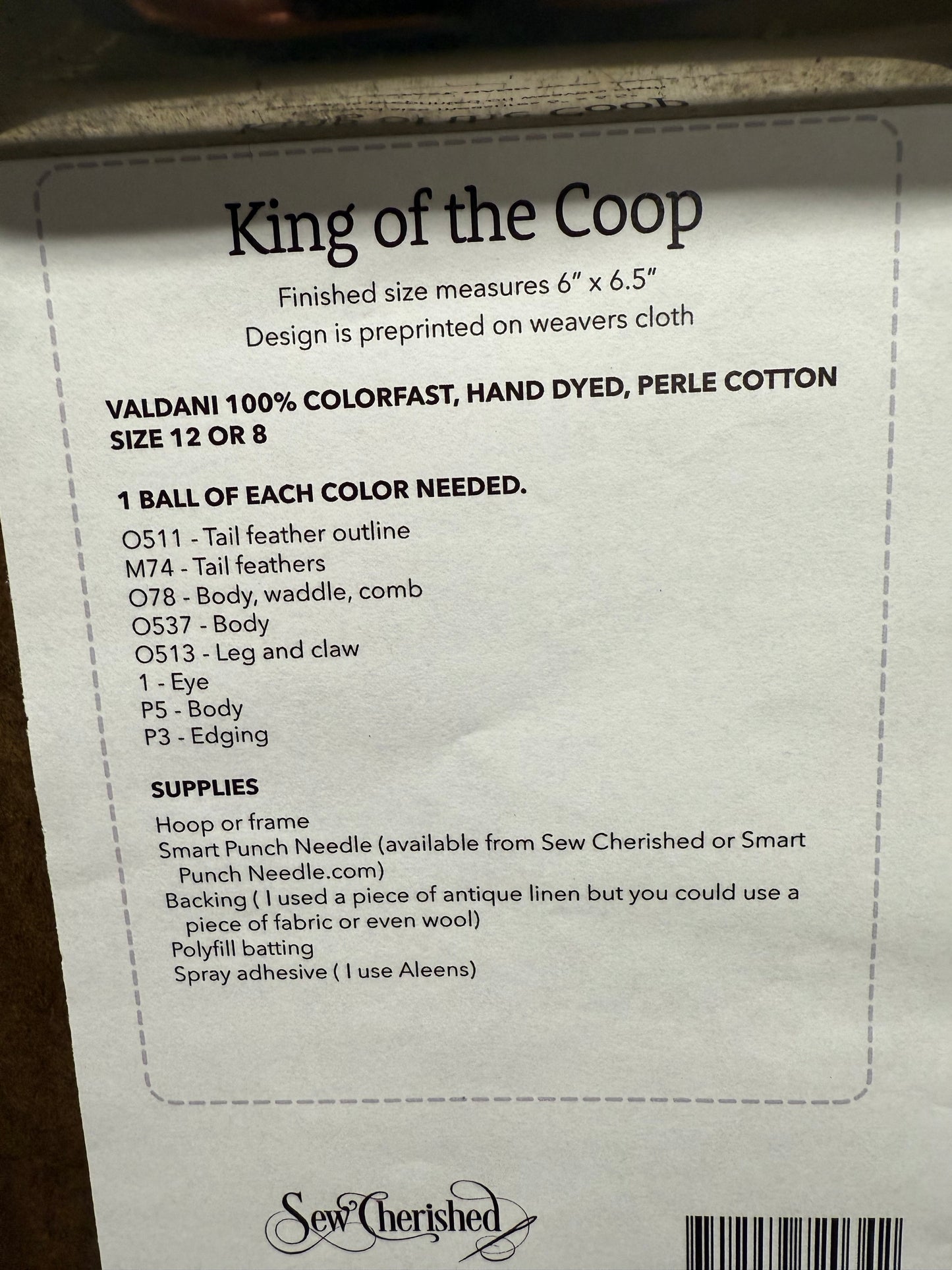 Pattern, PN, KING OF THE COOP