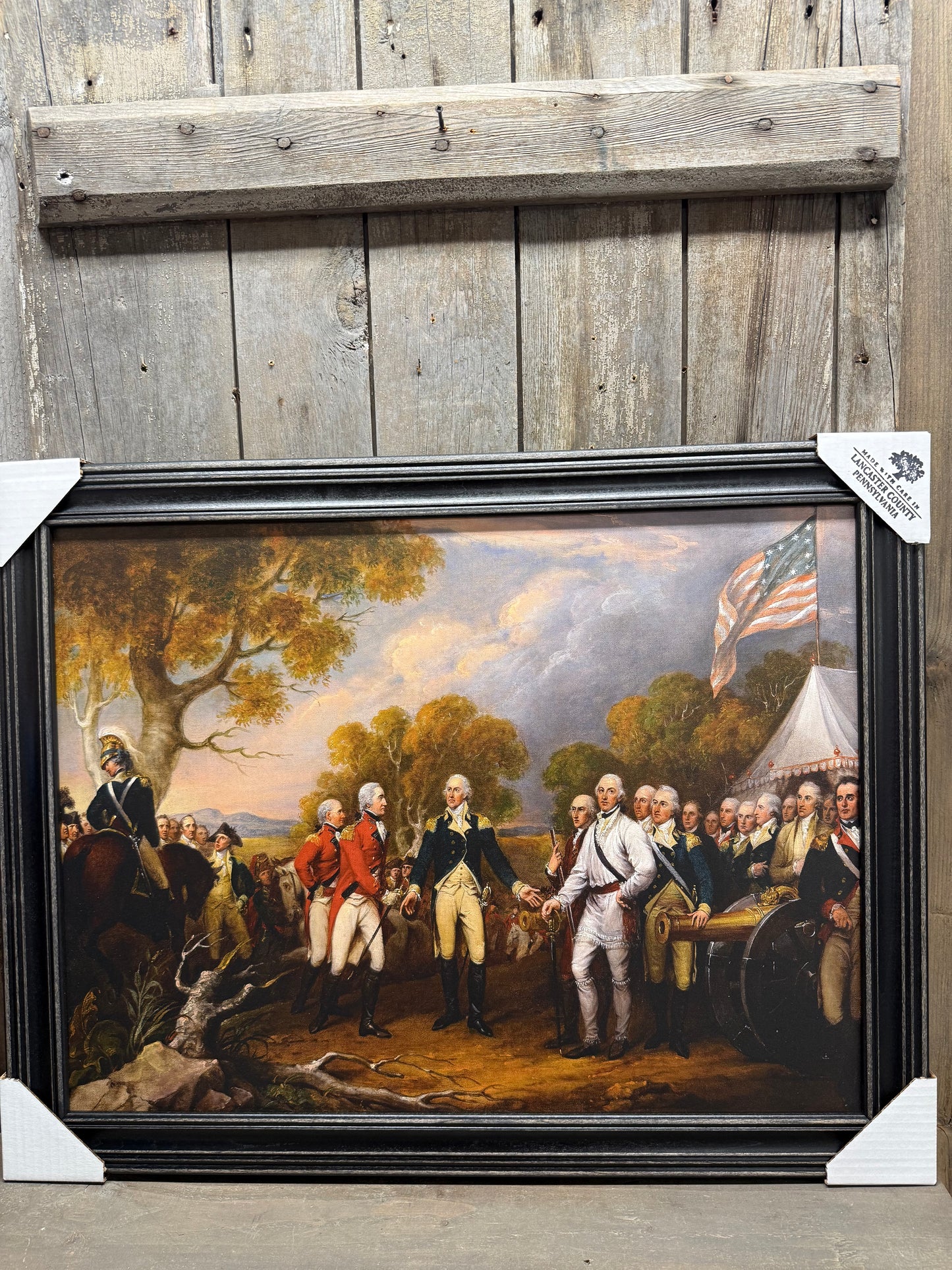 Framed Art, 18x24, THE SURRENDER OF GENERAL BURGOYNE AT SARATOGA