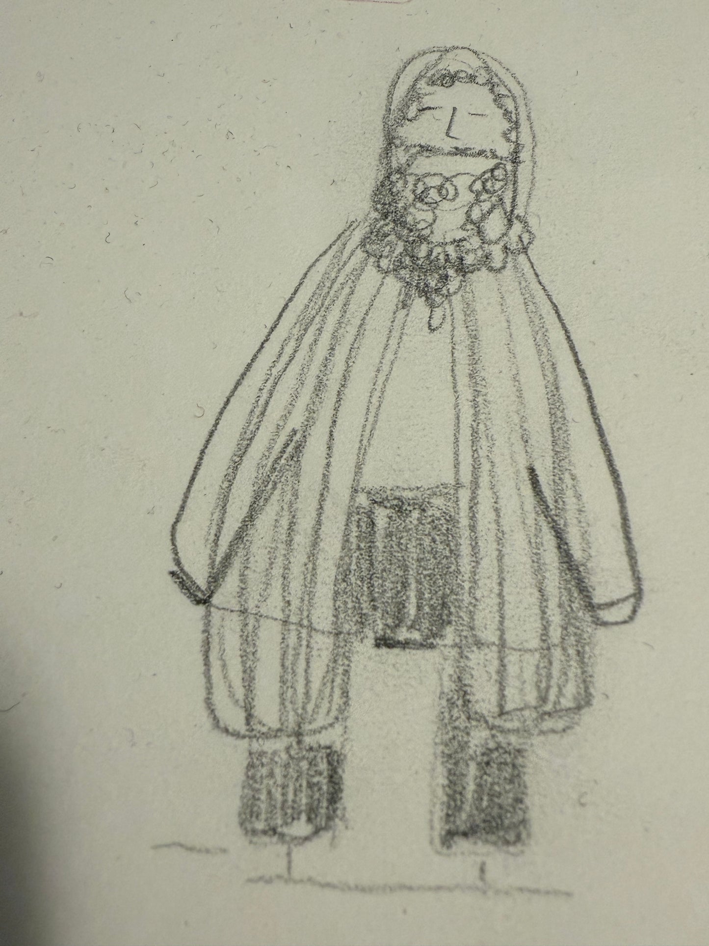 CLAY FACE SANTA, 21", Handcrafted, Assorted