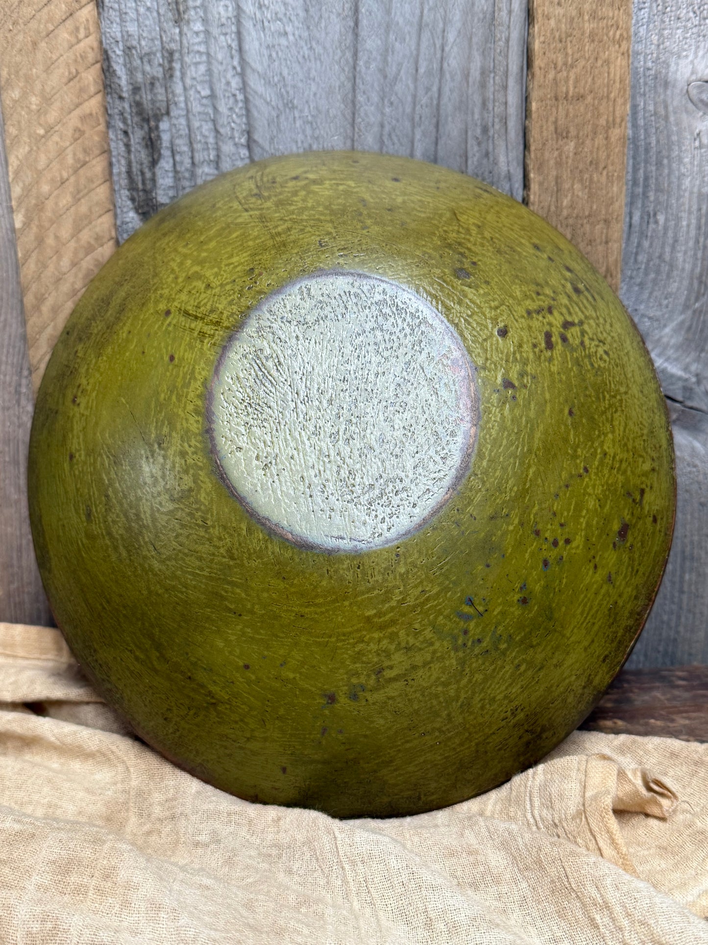 Wooden Bowl, 9" OOA, TEXTURED PAINT