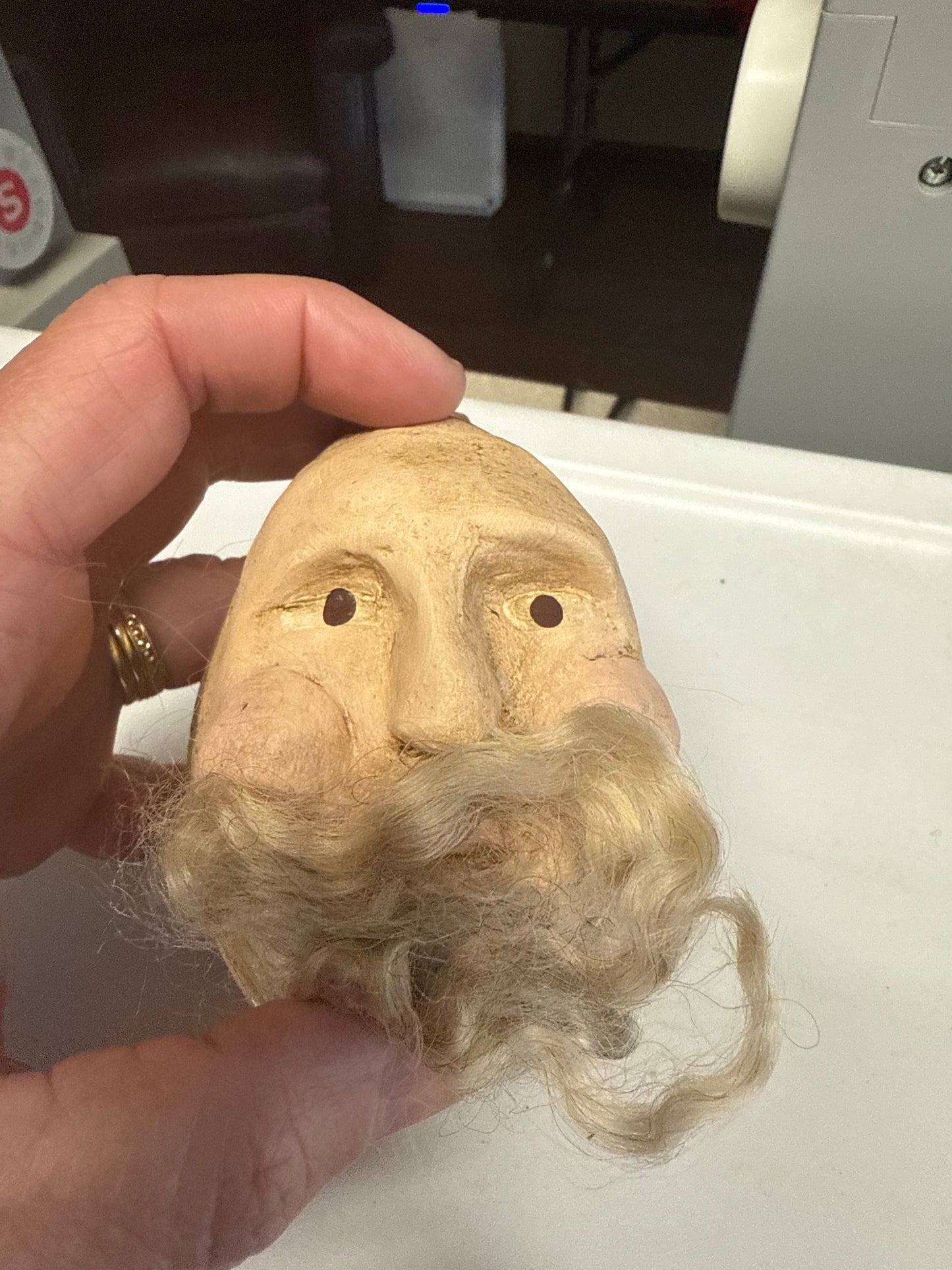 CLAY FACE SANTA, 21", Handcrafted, Assorted