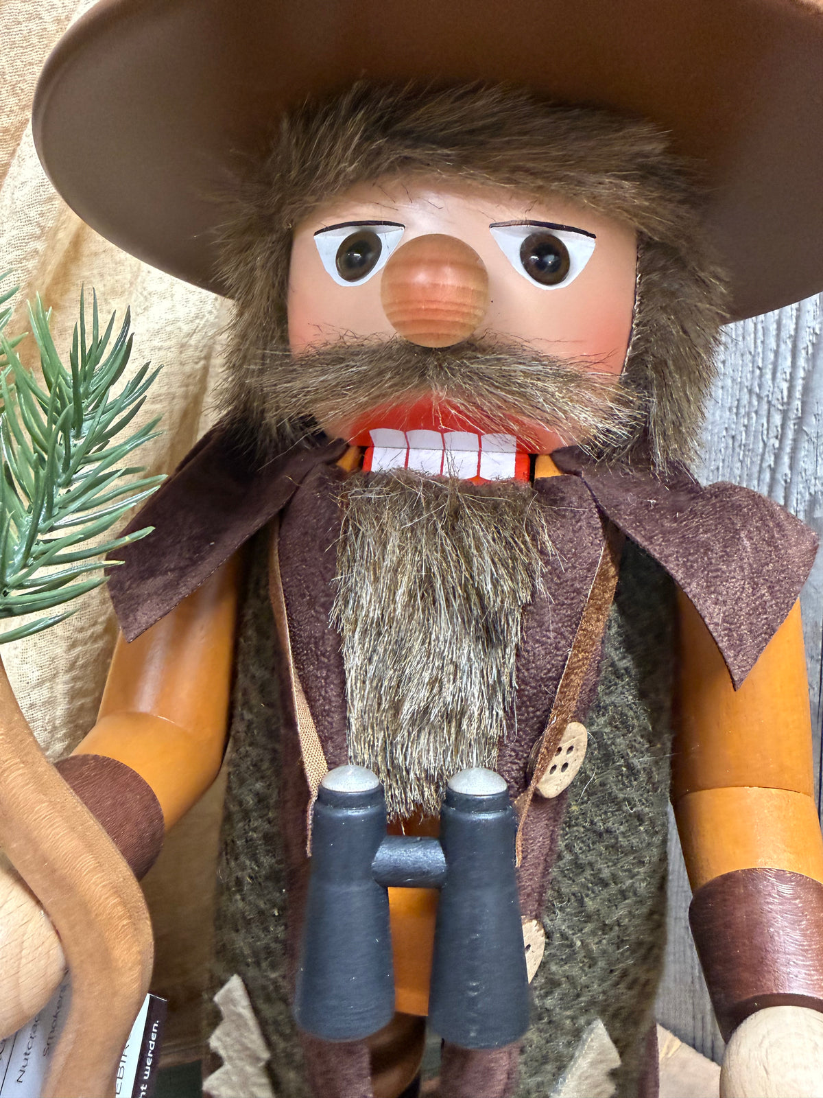 WOODSMAN/FAWN, NATURAL 15.5” Nutcracker