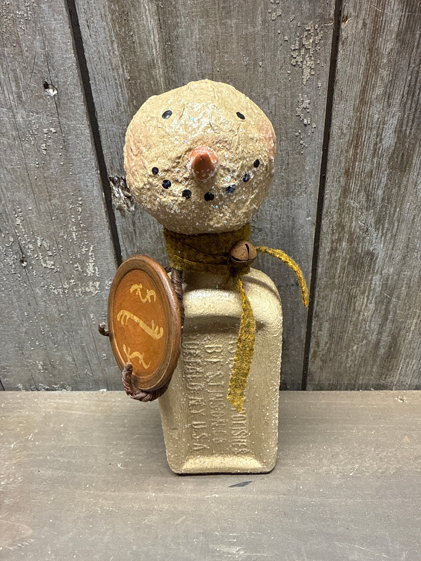 BOTTLE SNOWMAN, Hand Crafted, Assorted