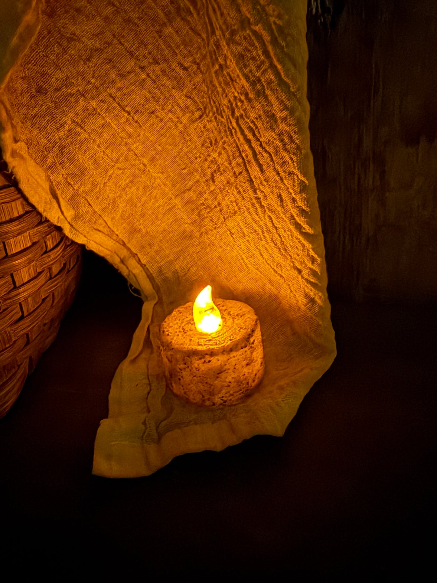 Tea Light, 1.75", TIMER, BURNT IVORY