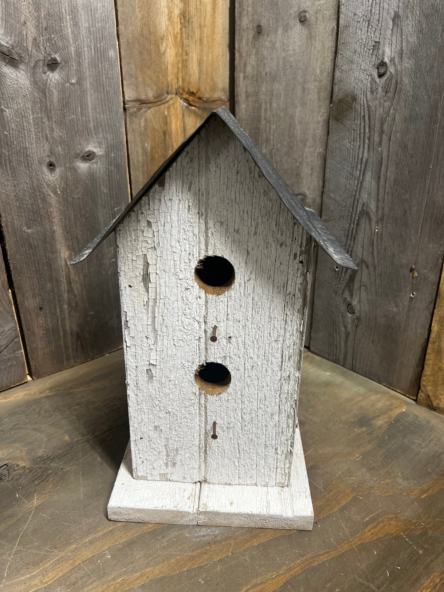 Birdhouse, Reclaimed, 15", DOUBLE DECKER