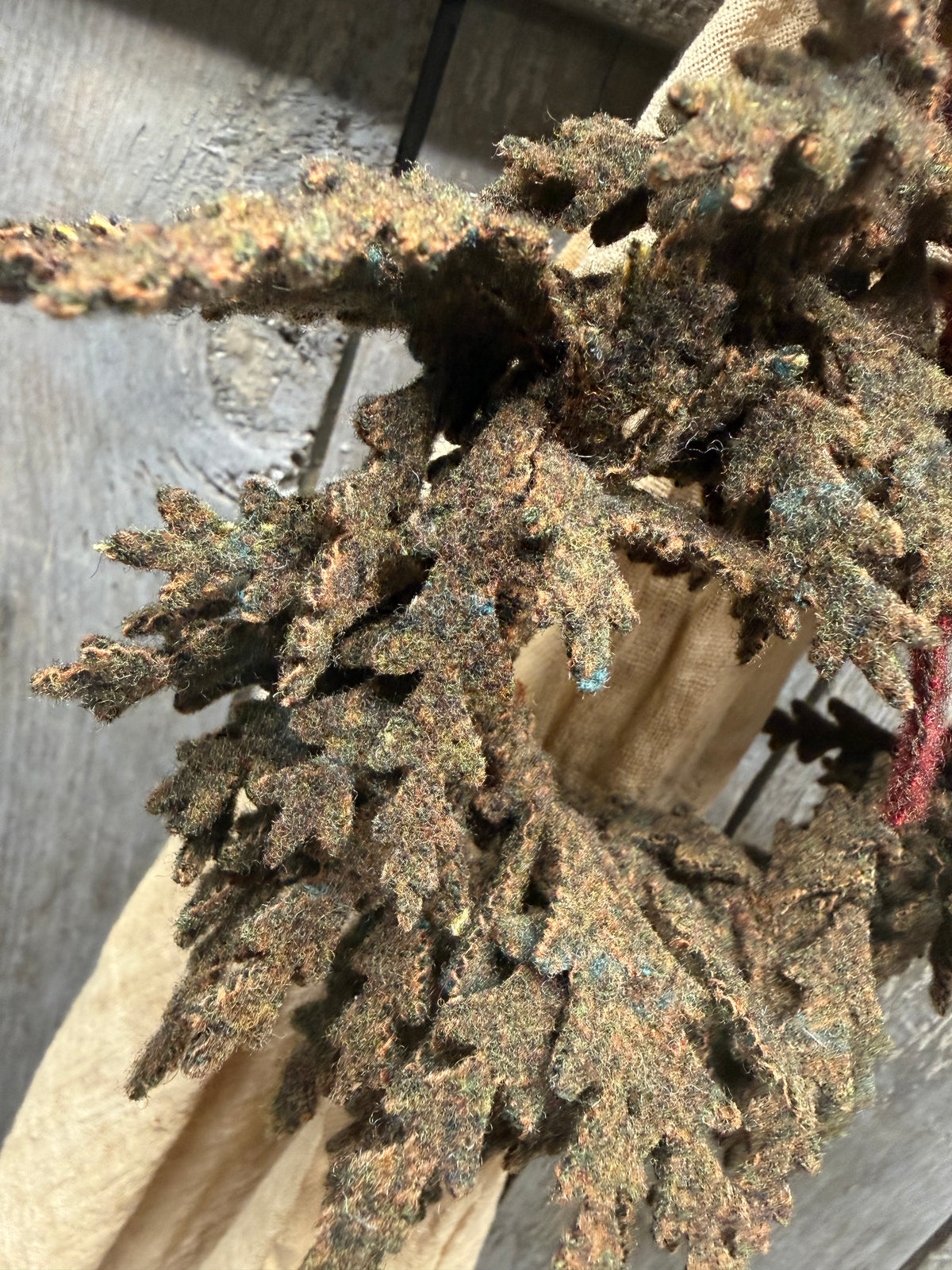 "BALSAM" MINI WREATH, Wool