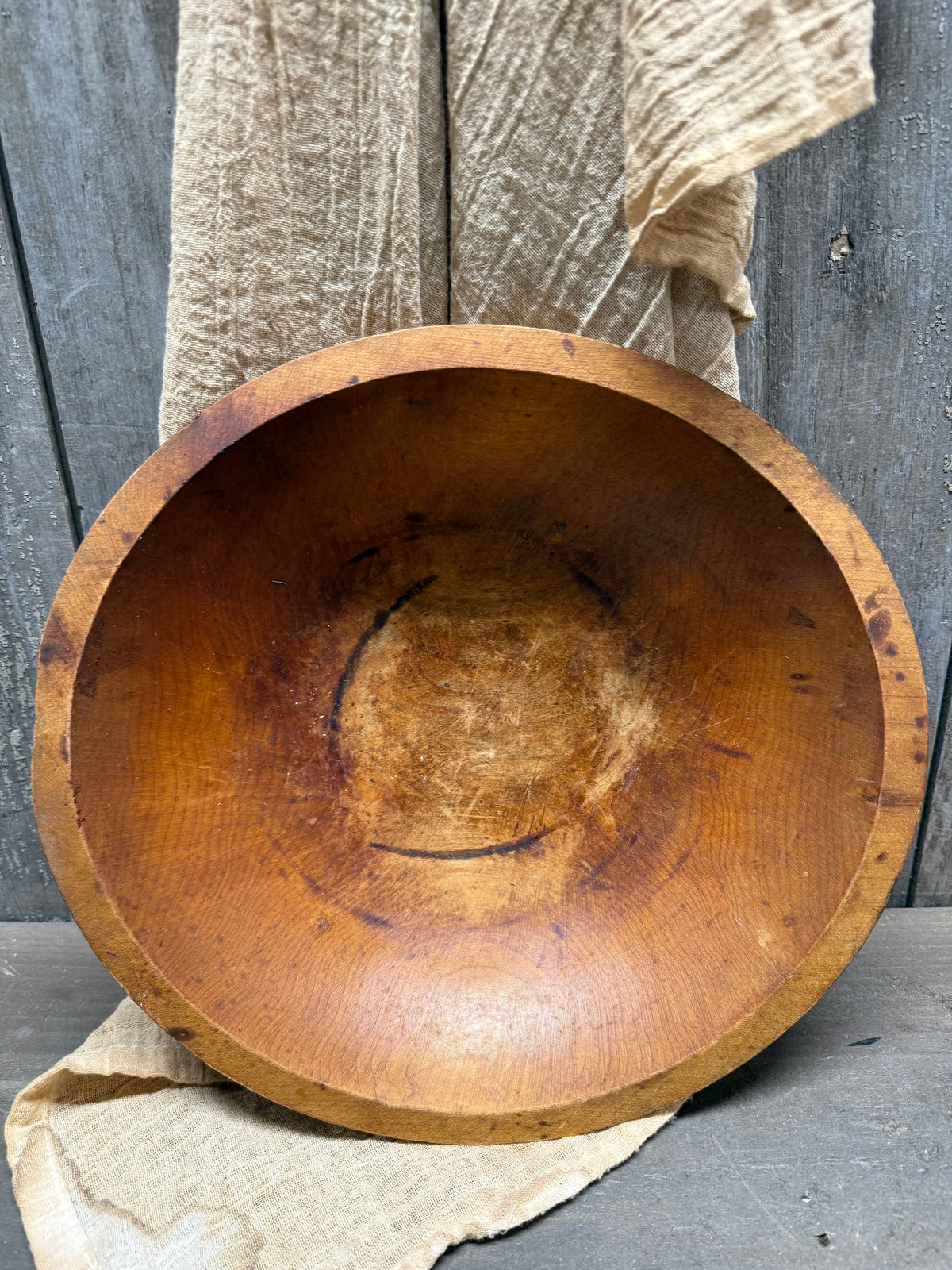 WOODEN BOWL, 11.5", Reddish
