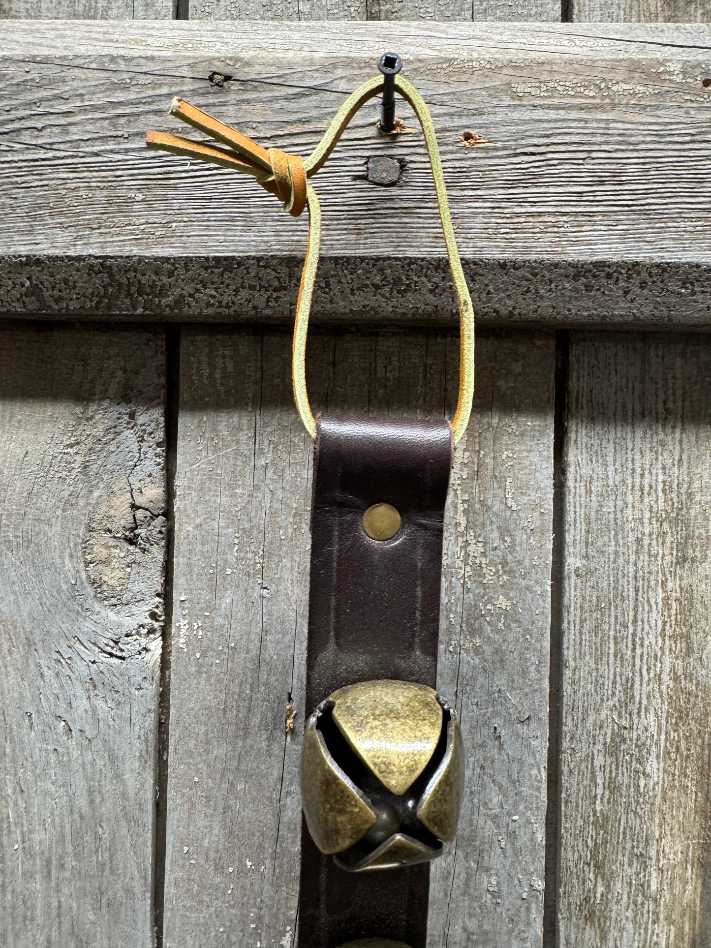 7 Bell Strap, DARK BROWN/ANTIQUE BRASS