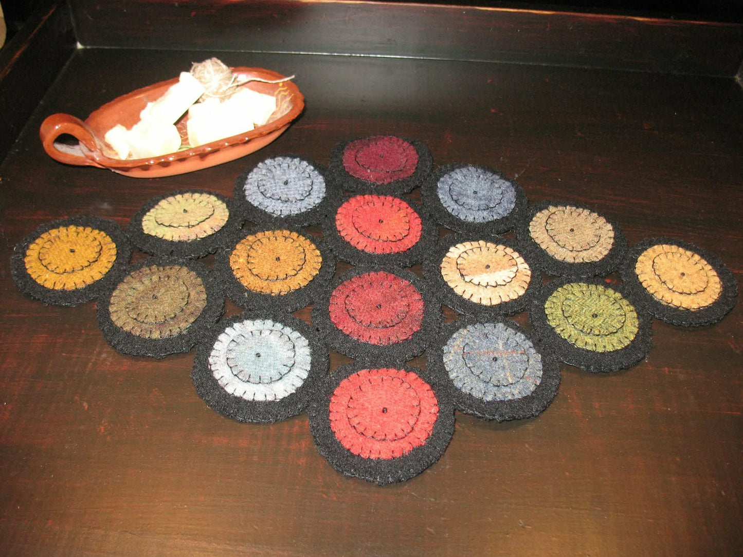 Class, SATURDAY 6/13, 10am start, Wool Applique, TRADITIONAL PENNY MAT