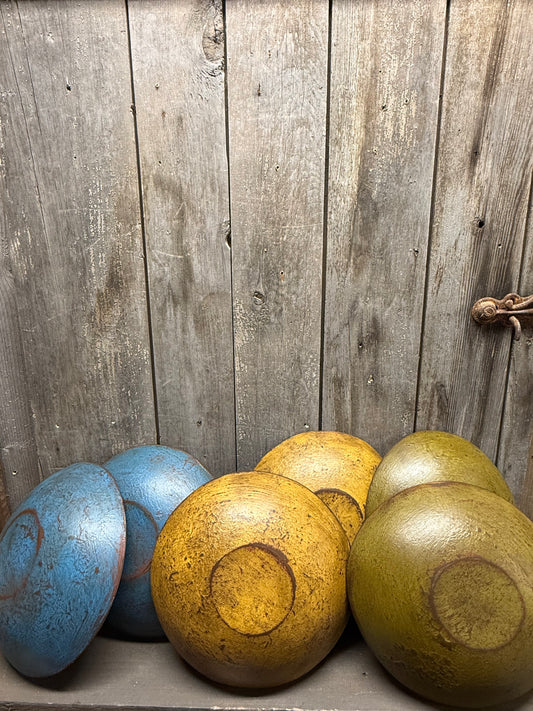 Wooden Bowl, 9" OOA, TEXTURED PAINT