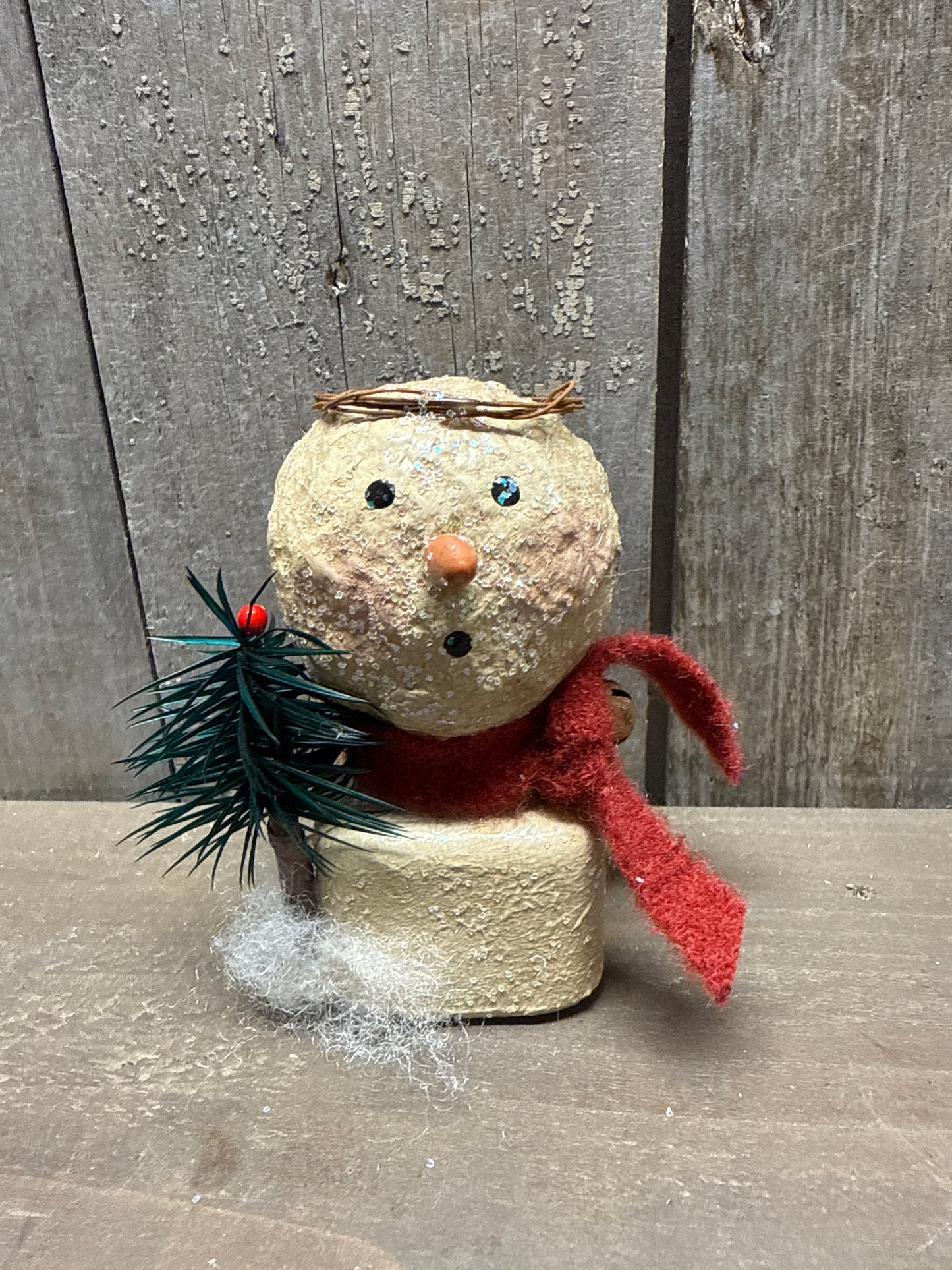 BOTTLE SNOWMAN, Hand Crafted, Assorted