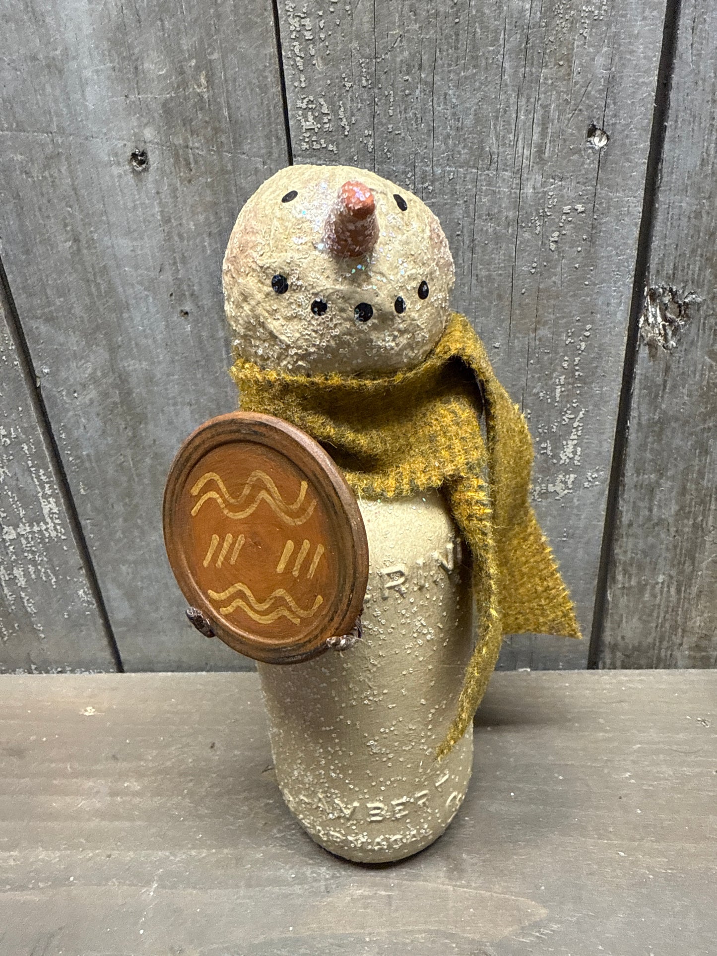 BOTTLE SNOWMAN, Hand Crafted, Assorted