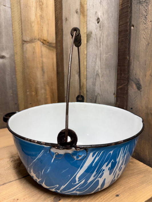 POT/HANDLE, B/W Swirl