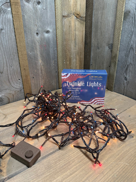 Teeny Bulbs, Brown Cord, 140 Count, AMERICANA TWINKLE