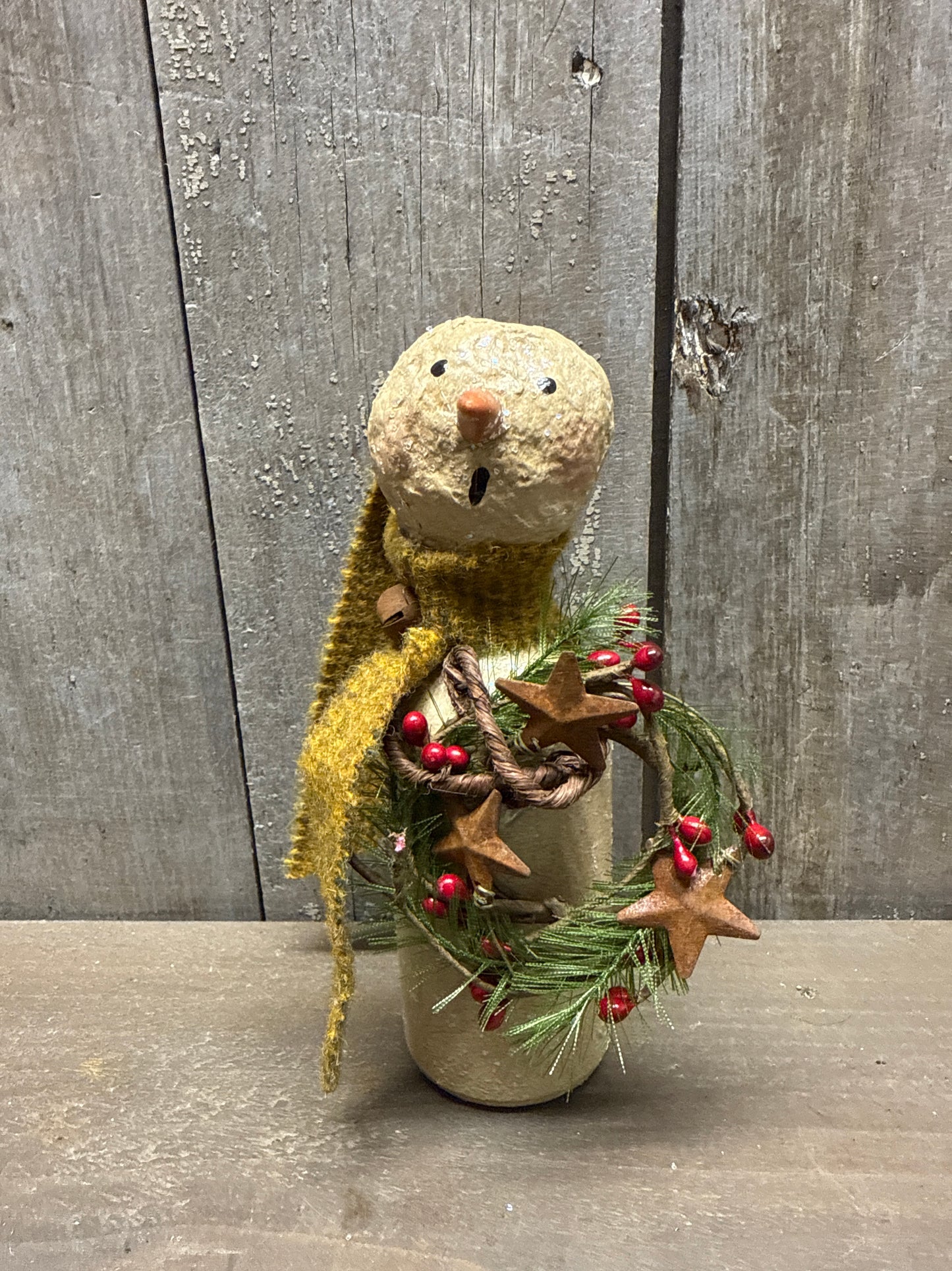 BOTTLE SNOWMAN, Hand Crafted, Assorted