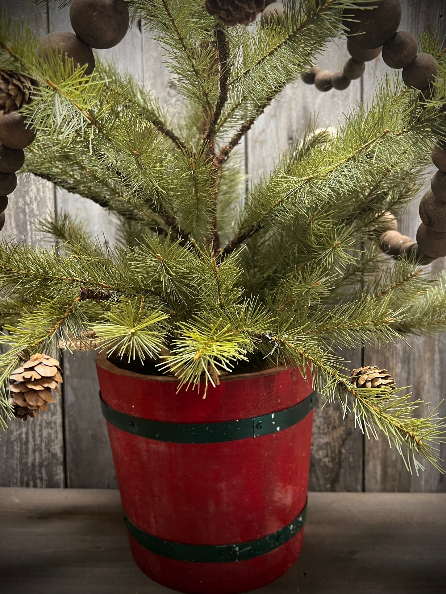 Barrel Bucket, HOLIDAY RED & GREEN