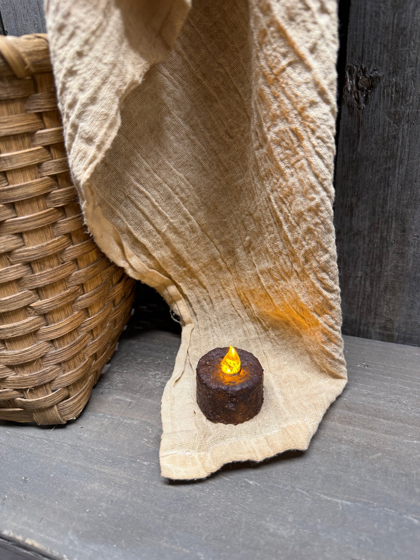 Tea Light, Switch, BURNT MUSTARD