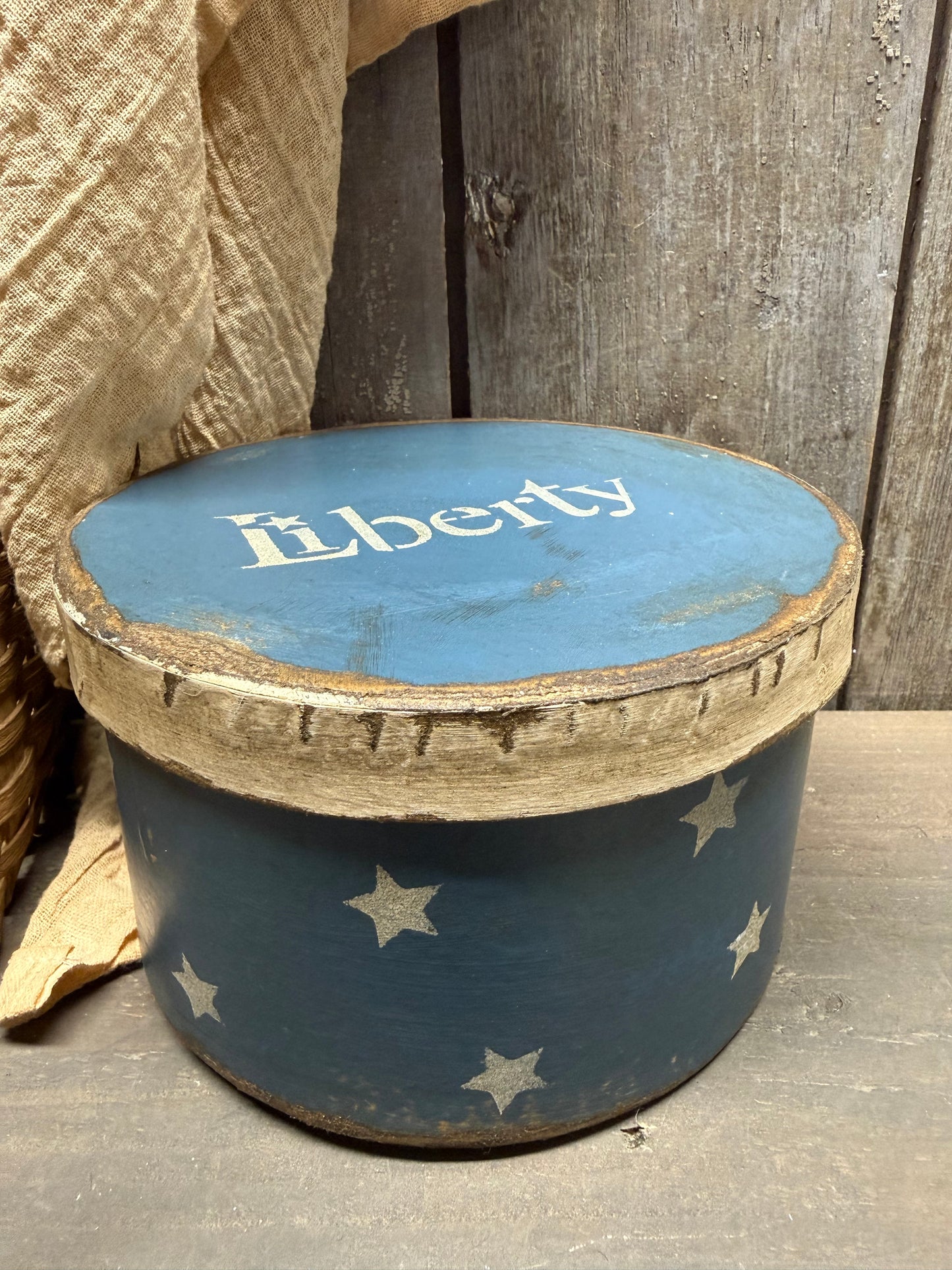 Paper Mache Box, 6.5", LIBERTY