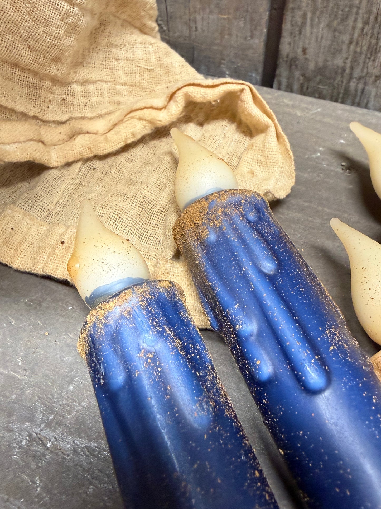 Taper Candle, Wax Dipped, TIMER, PATRIOTIC