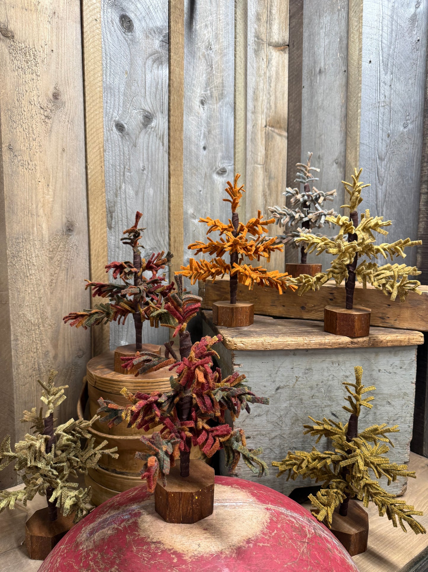 Wool Tree, 11.5", AUTUMN MIX