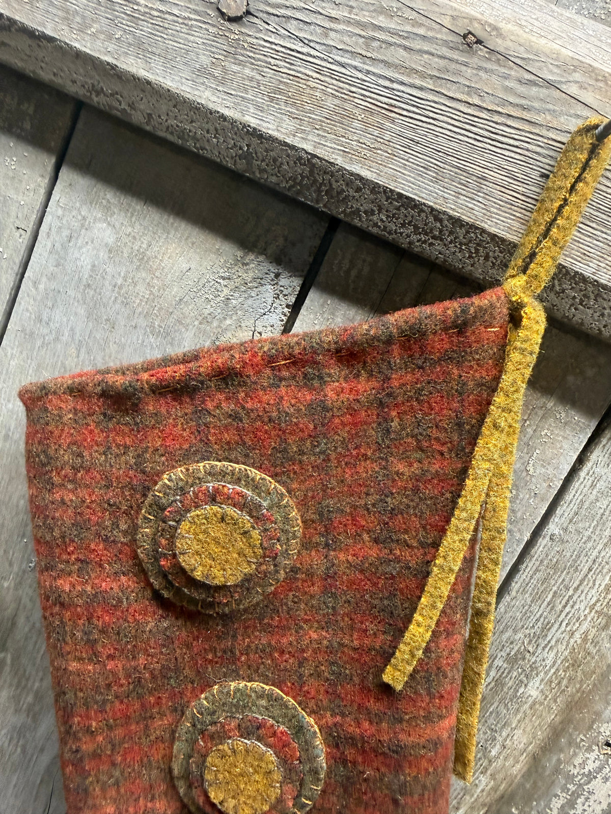 WOOL STOCKING, 16", Primitive Pennies