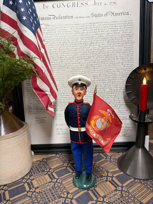 MARINE W/ FLAG, Man or Woman