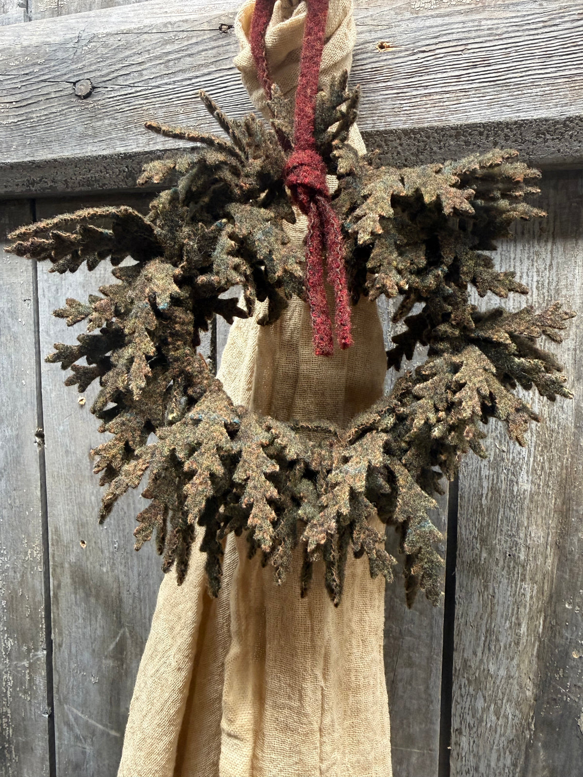 "BALSAM" MINI WREATH, Wool