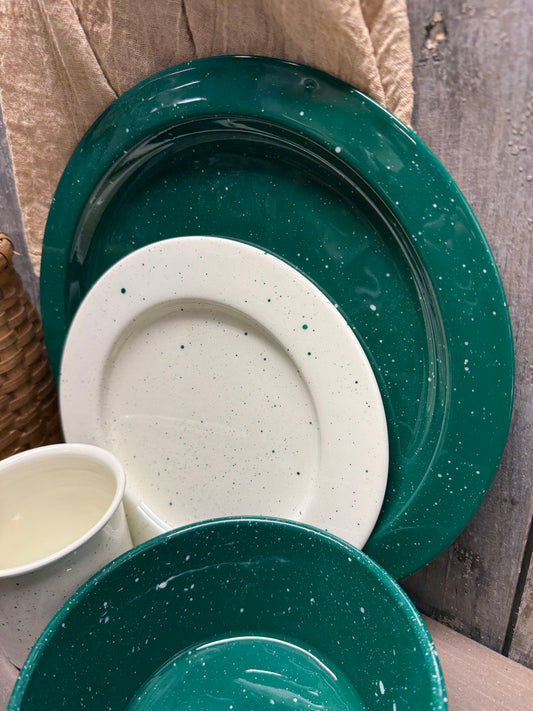 Dishes, Enamel, Set/4. CAMP SPLATTER WEAR