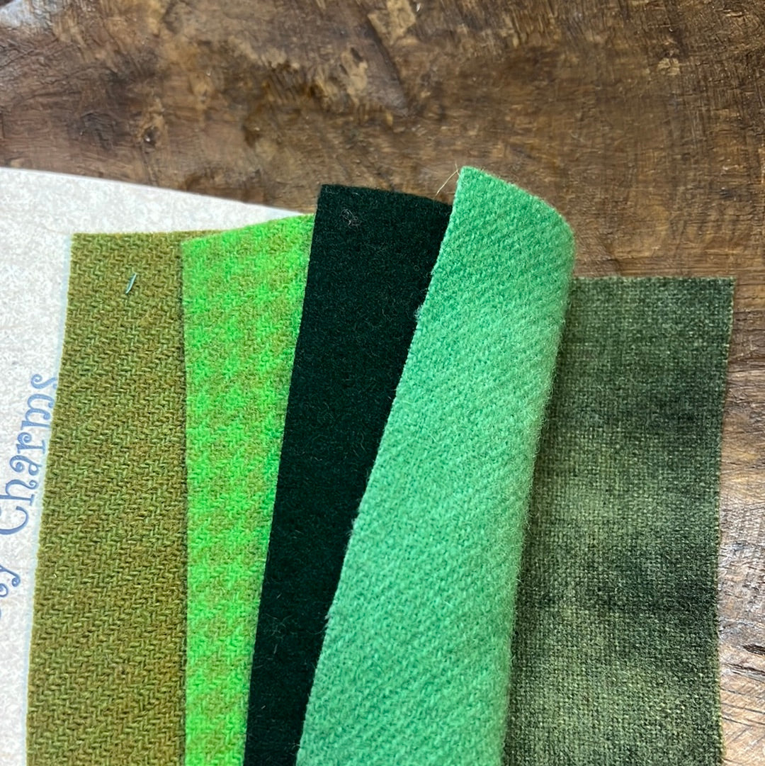 Wooly Charm Pack, GREENS