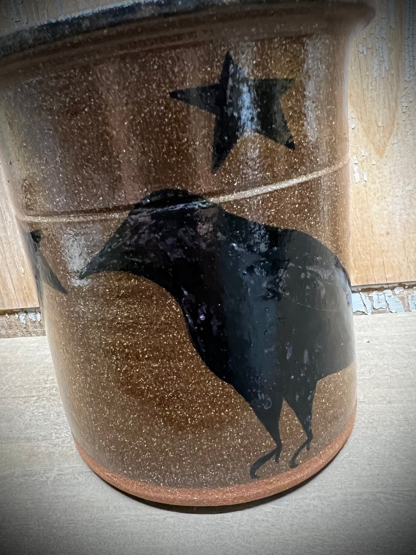 Spoon Crock, Large, BLACK CROW