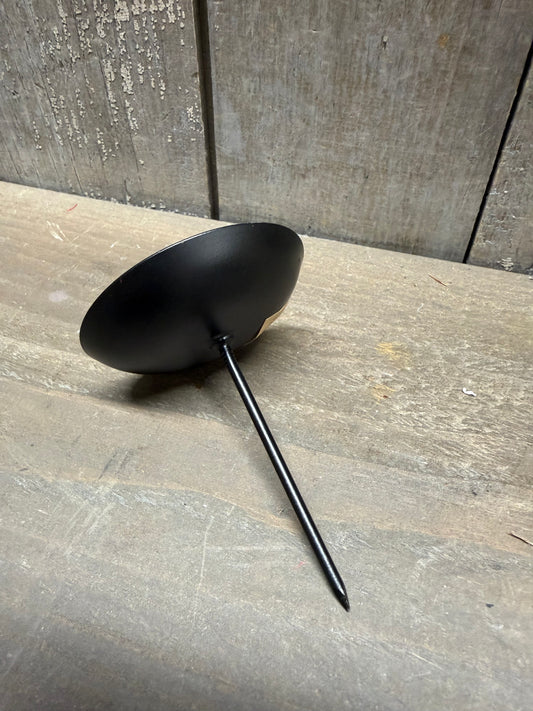 Candle Holder, BLACK W/SPIKE