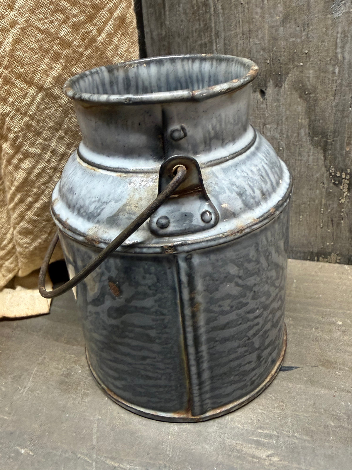 ENAMELWARE CREAM CAN, 4.5", No Lid