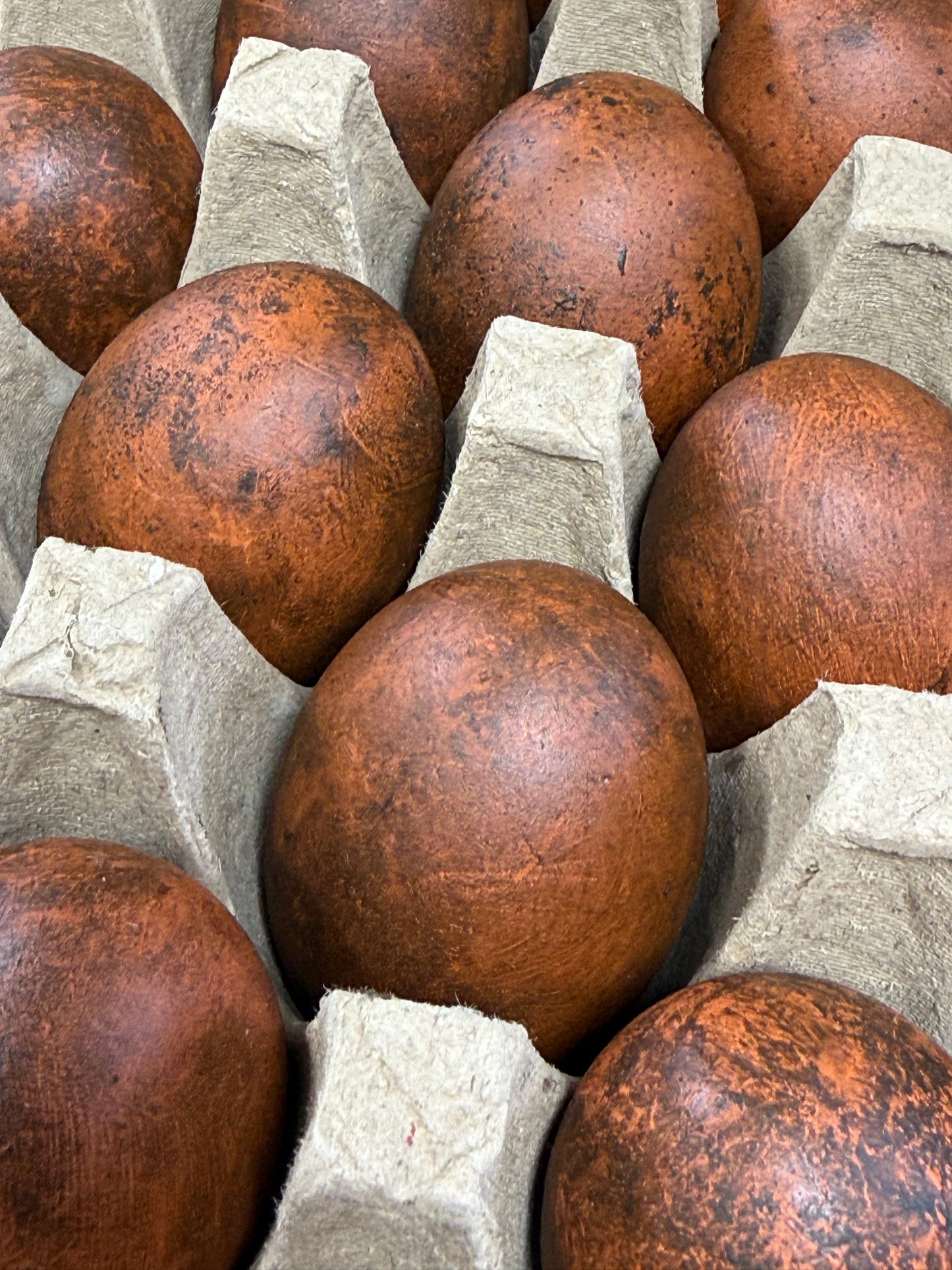 Wooden Eggs, Set/6, DULL & DRAB