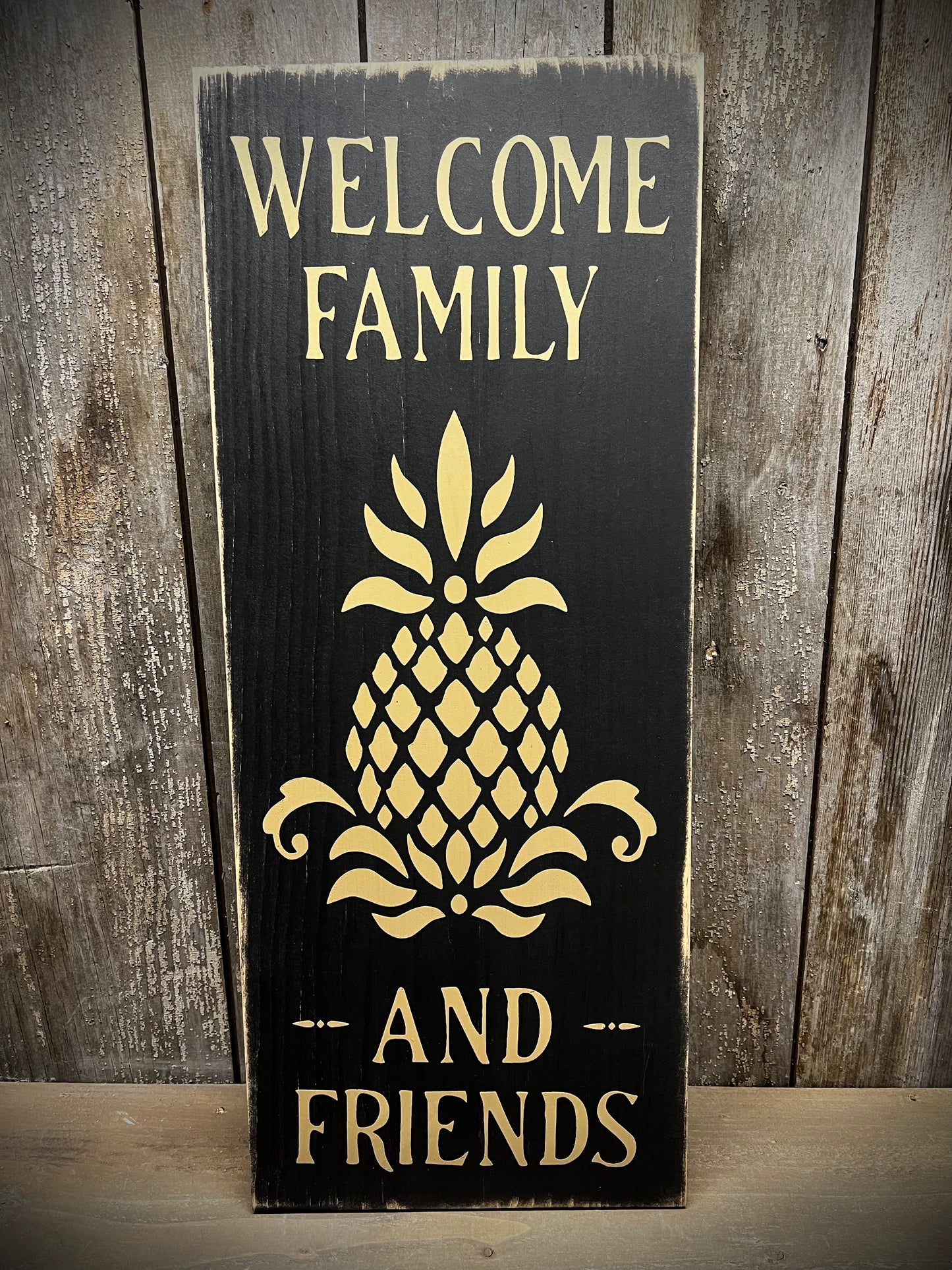 Tavern Sign, 9"x 22", PINEAPPLE WELCOME