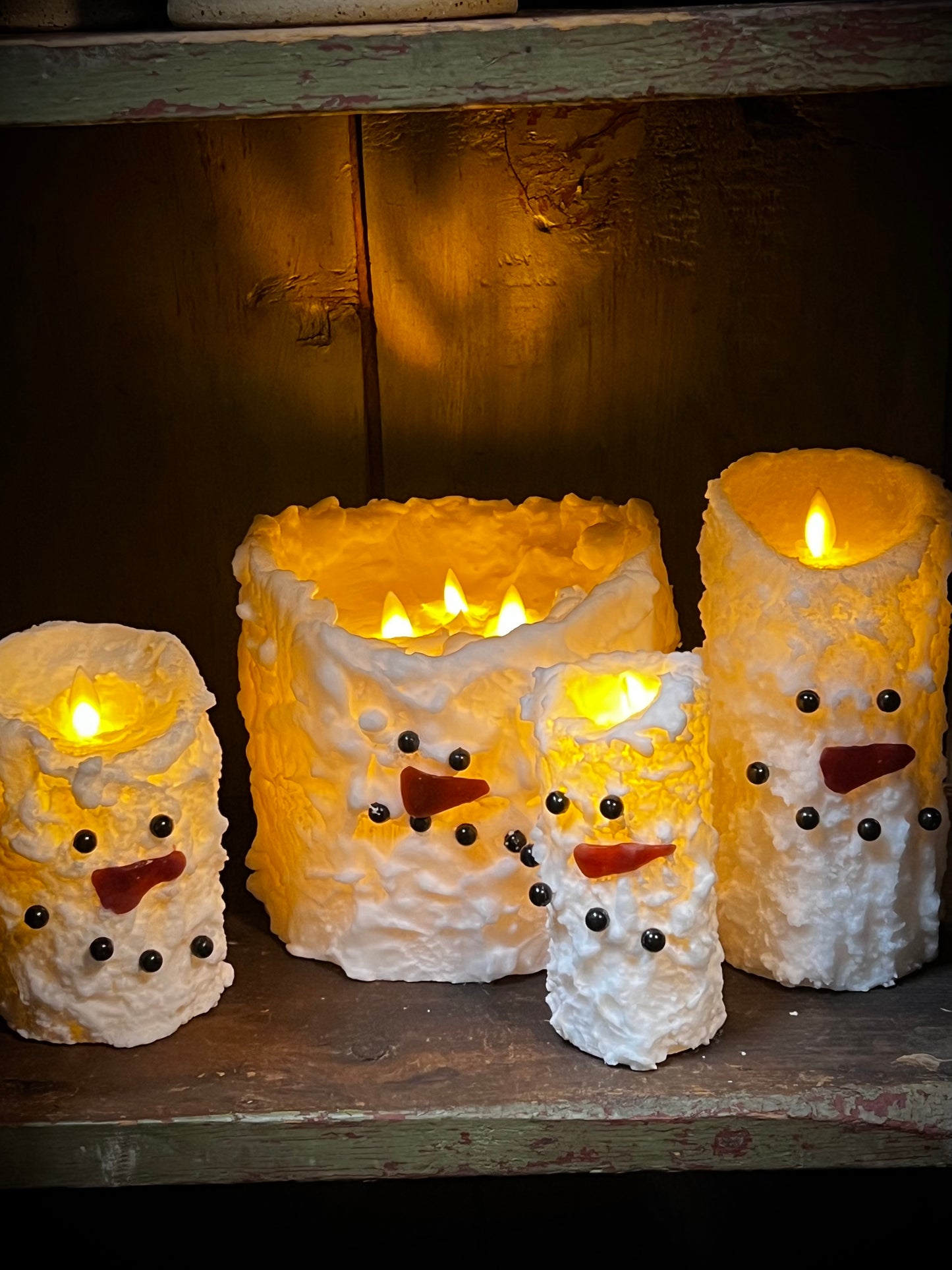 Candle, Moving Flame, BUMPY SNOWMAN