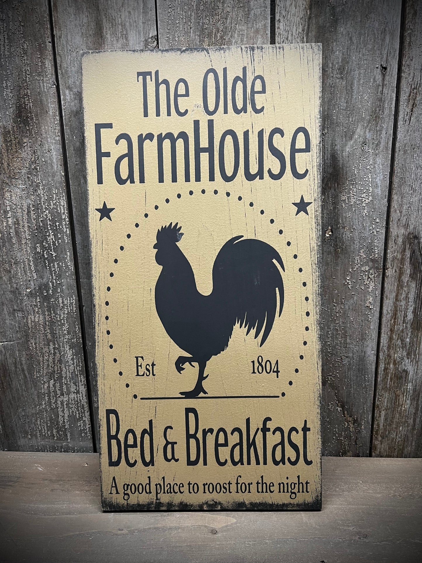 Tavern Sign, 8"x 18", ROOSTER FARMHOUSE