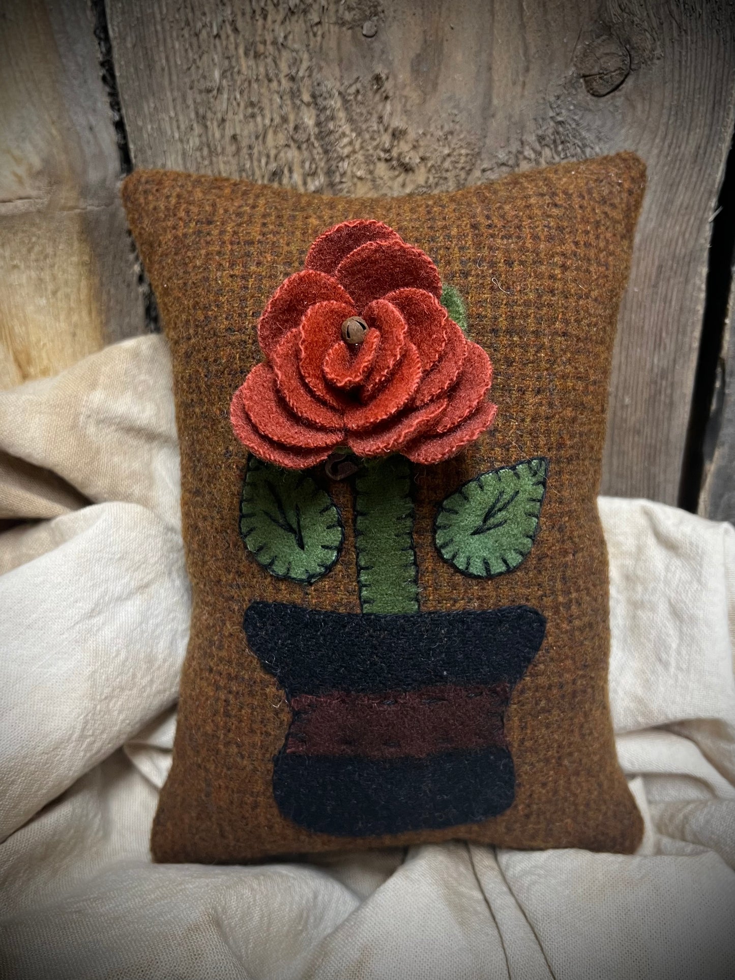Pillow, 5"x 8", ROSE IN BLOOM
