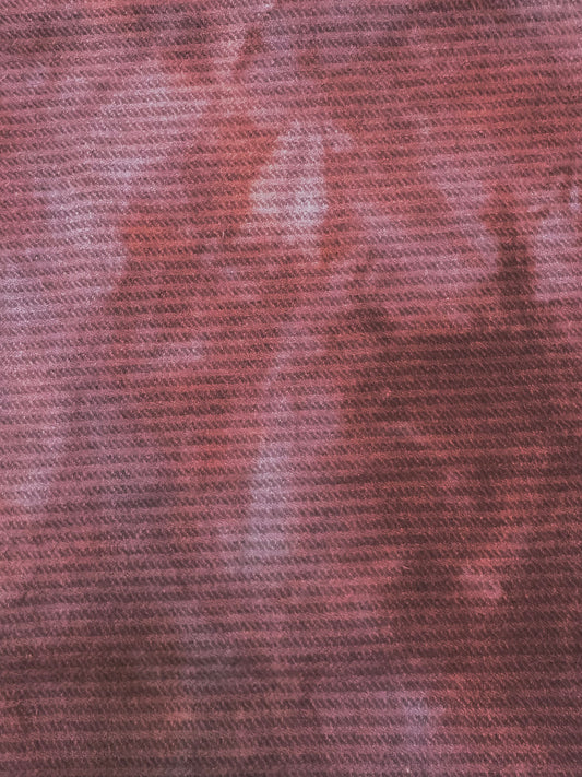 Hand Dyed Wool, 1/2 Yard, RASPBERRY SWIRL