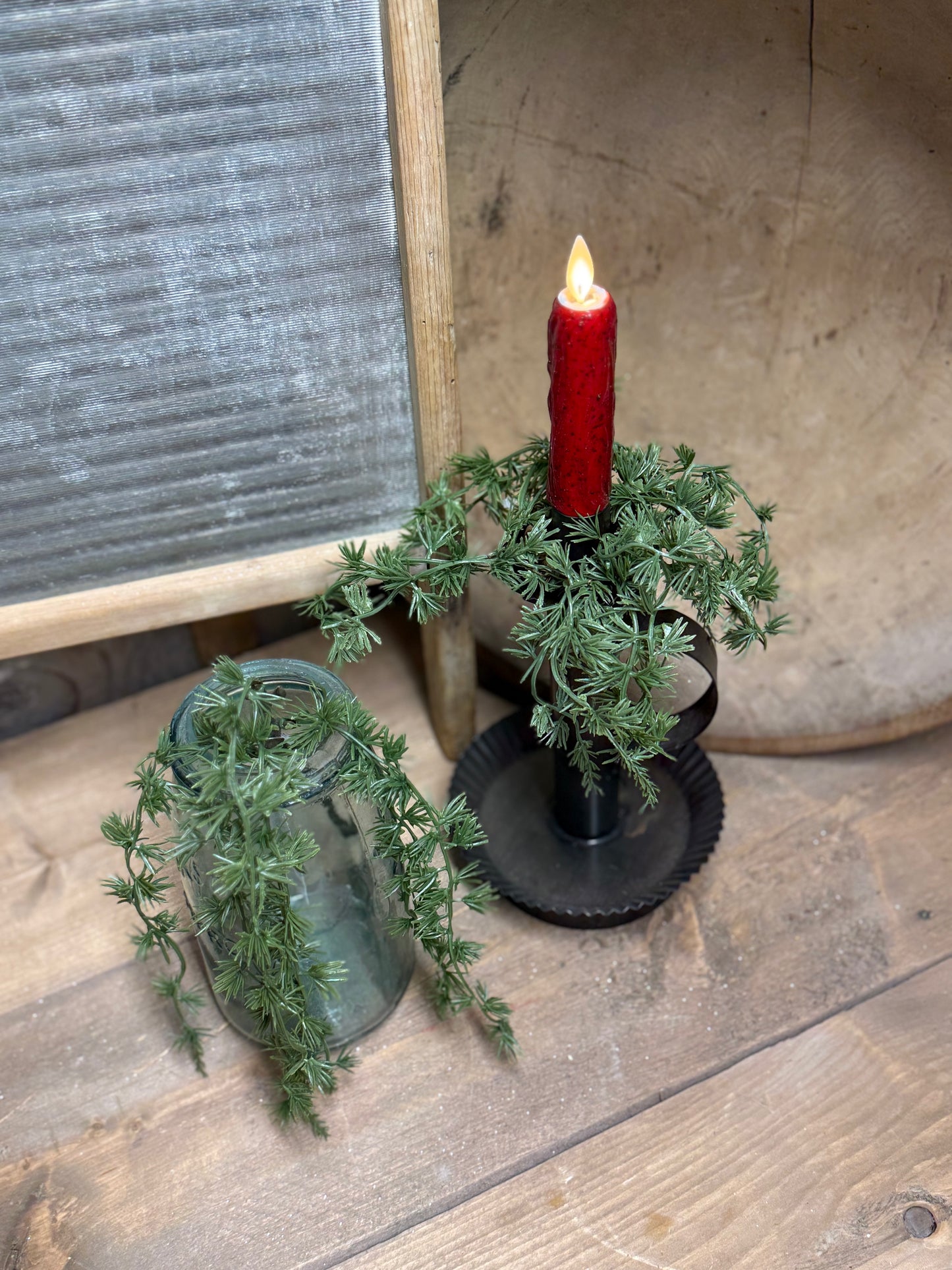 Mini Candle Ring, Dripping, 1.5", MINI PINE