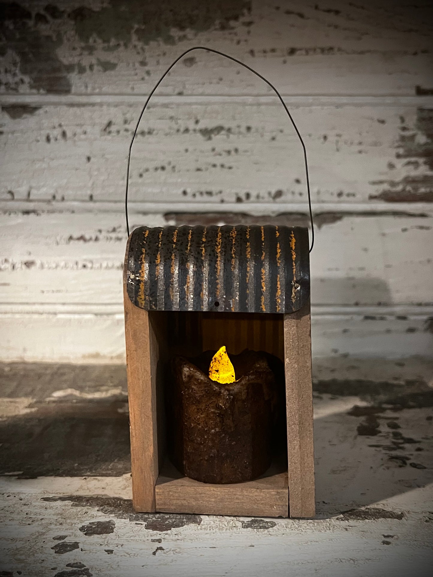 Tea Light Holder, TIN ROOF